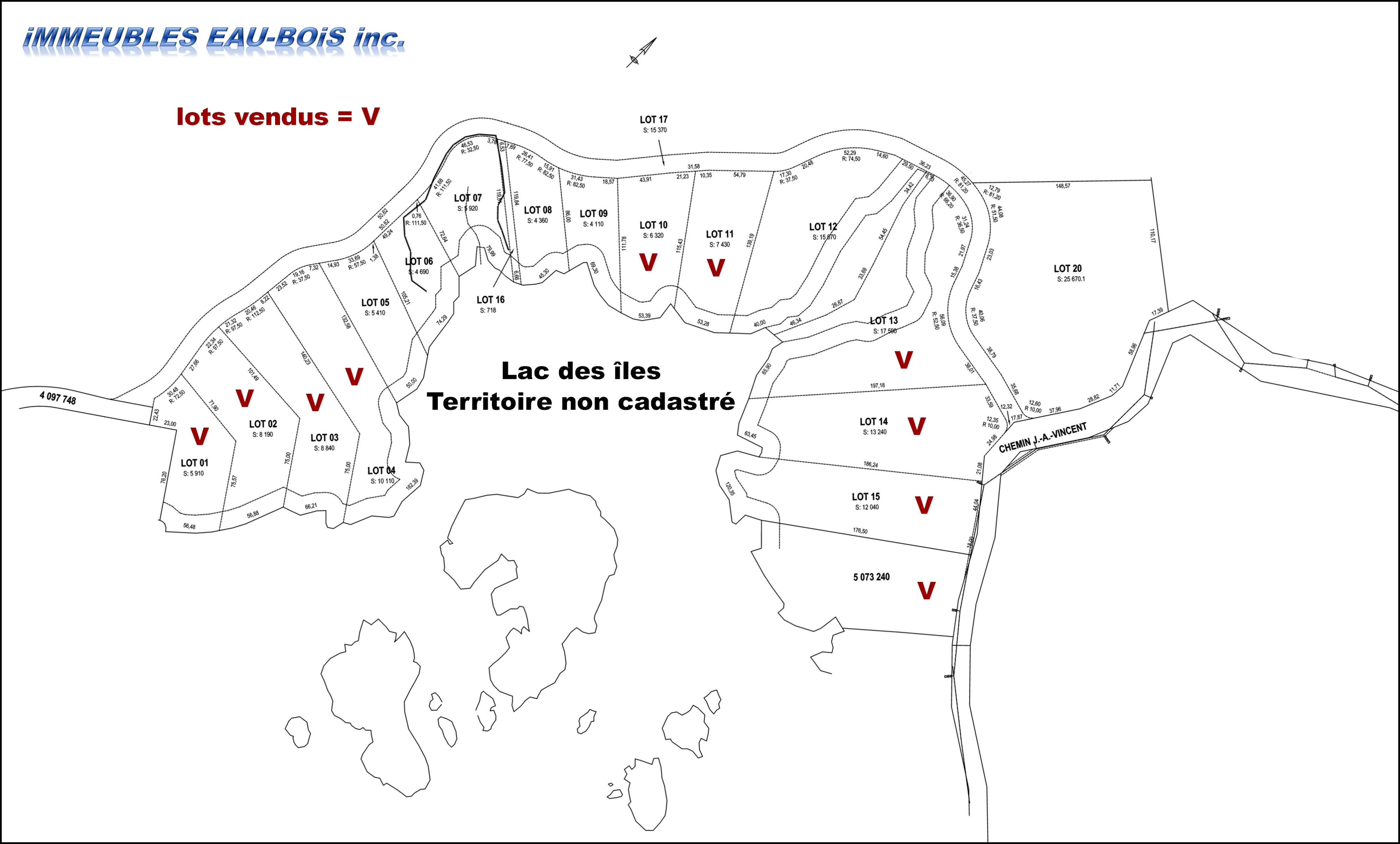 Terrain à vendre au Lac des Îles à SaintBoniface en Mauricie